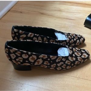 Miista Taissa Calf Hair Low Block Heel Pumps Mule - BNWT